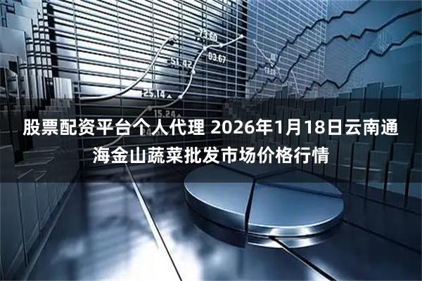 股票配资平台个人代理 2026年1月18日云南通海金山蔬菜批发市场价格行情